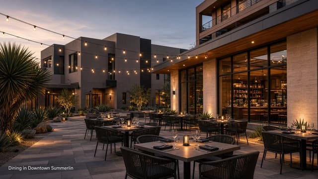 Dining patios in Downtown Summerlin